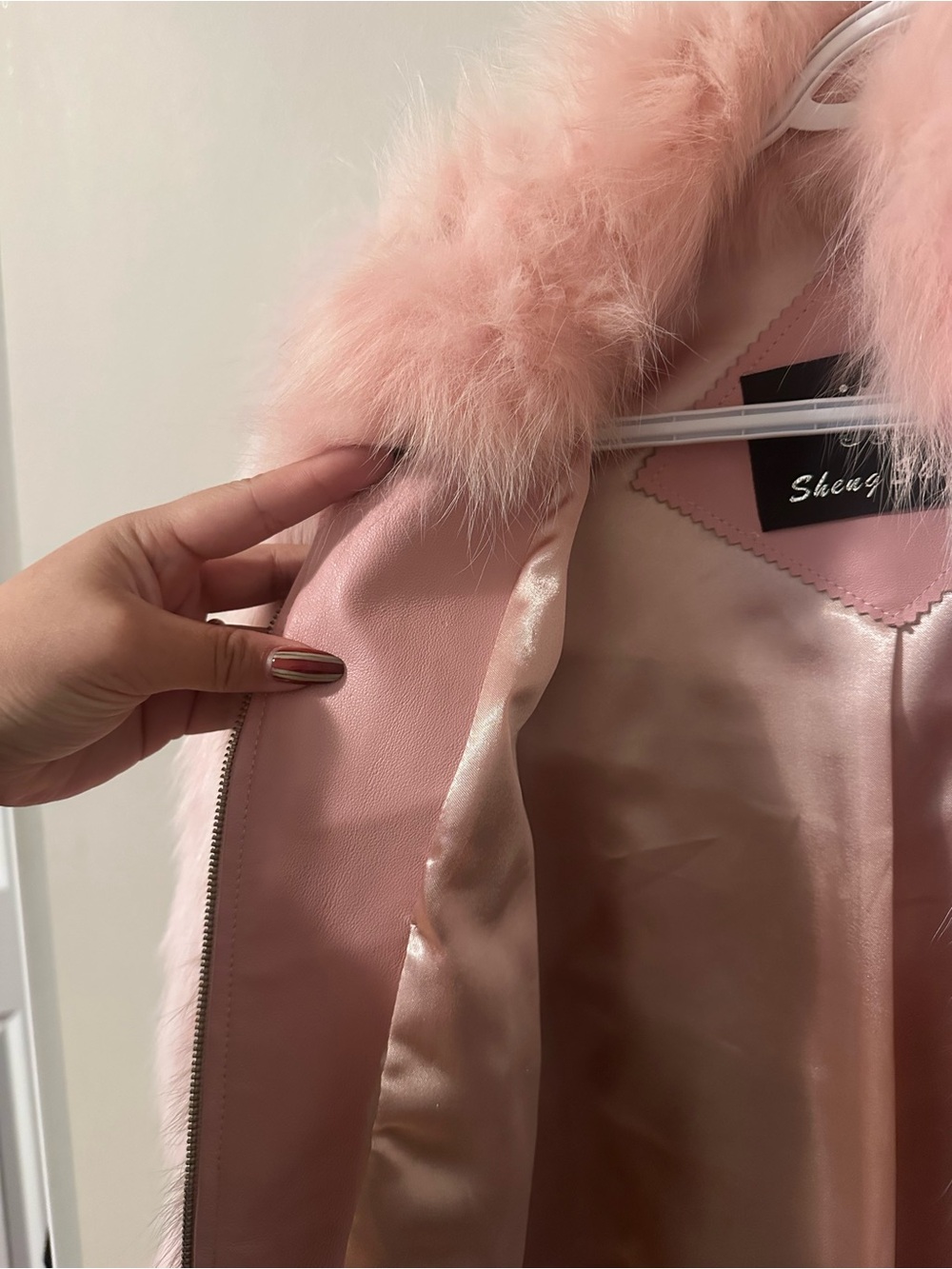 Vintage Pink Rabbit Fur Jacket - Picture 10 of 12